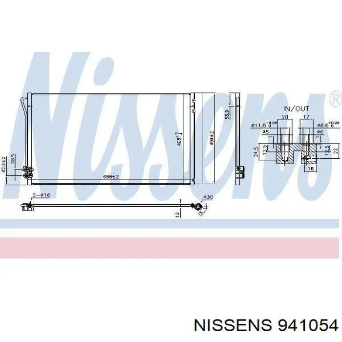 941054 Nissens condensador aire acondicionado