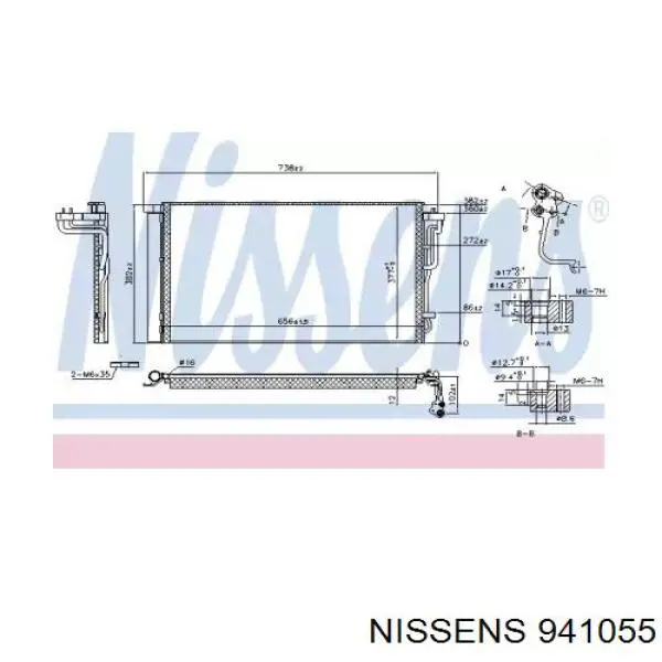 941055 Nissens condensador aire acondicionado