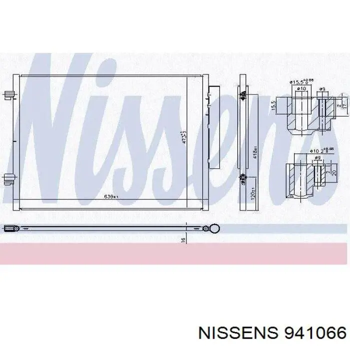 50554154 Fiat/Alfa/Lancia Radiador de aire acondicionado
