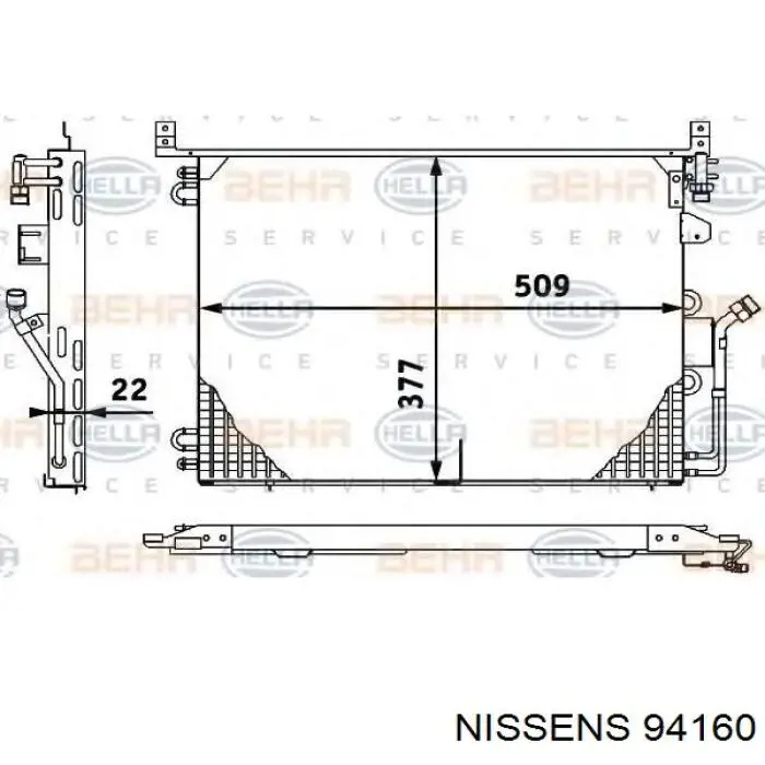 94160 Nissens condensador aire acondicionado