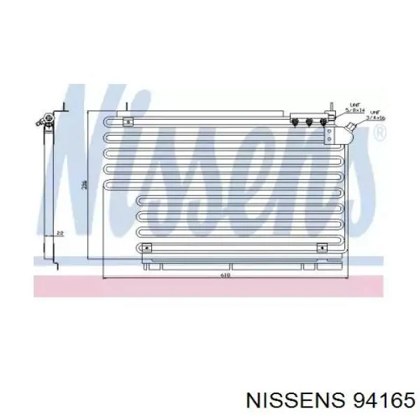 94165 Nissens condensador aire acondicionado