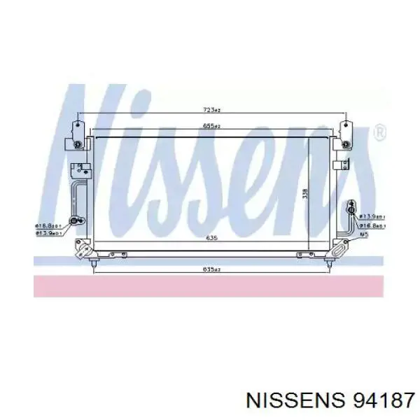 94187 Nissens condensador aire acondicionado