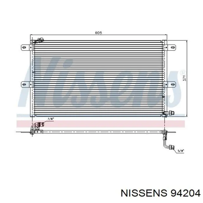 94204 Nissens condensador aire acondicionado