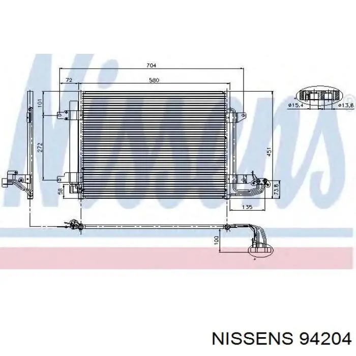 Condensador aire acondicionado 94204 Nissens