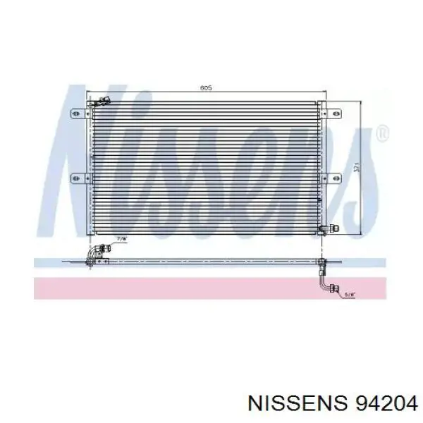 Condensador aire acondicionado 94204 Nissens