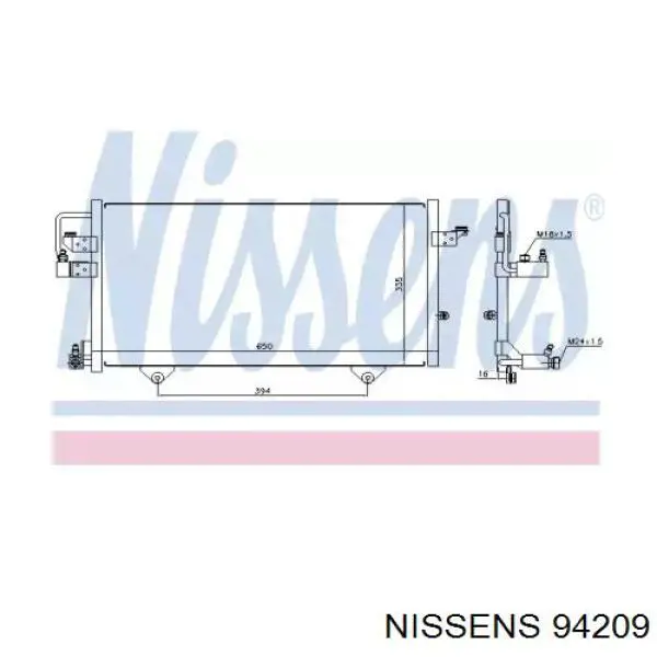Condensador aire acondicionado 94209 Nissens
