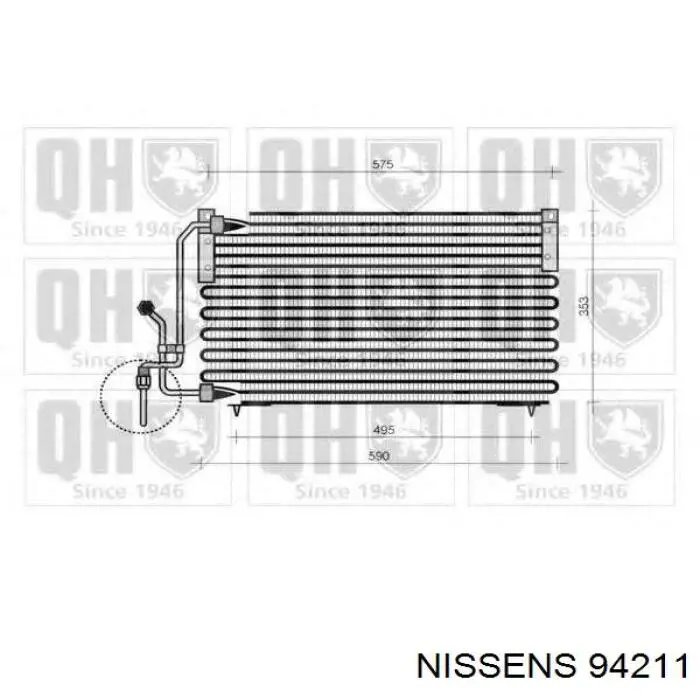 Condensador aire acondicionado 94211 Nissens