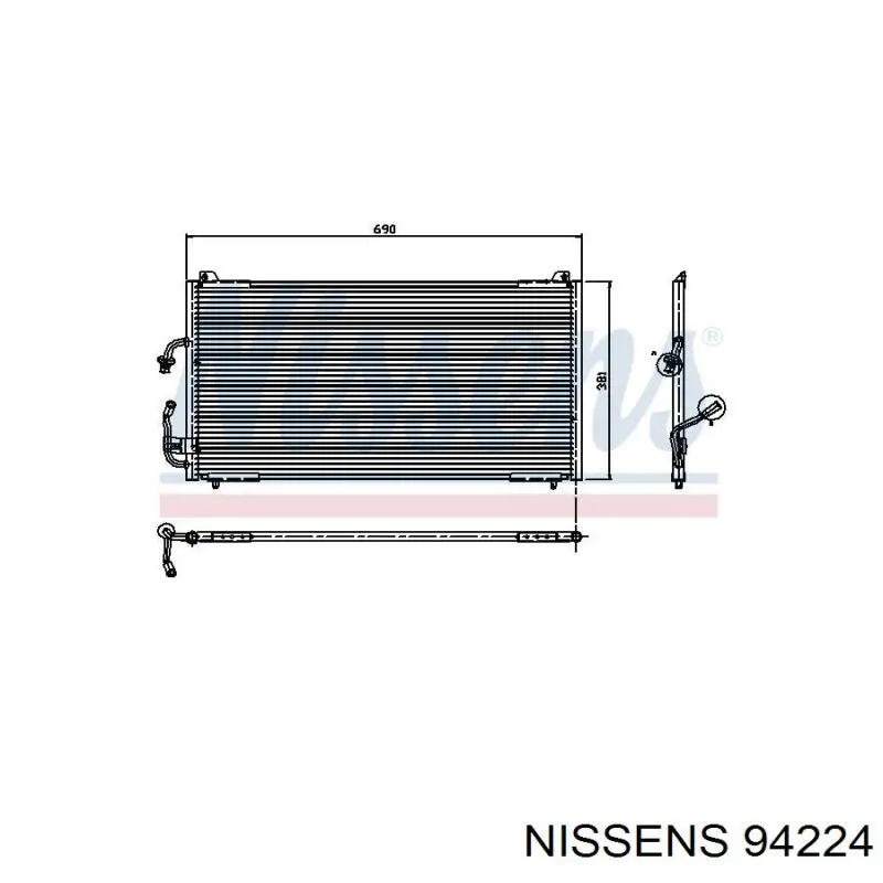 94224 Nissens condensador aire acondicionado