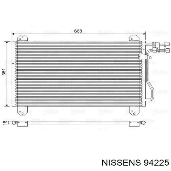 Comprar 94225 Nissens Condensador de aire acondicionado