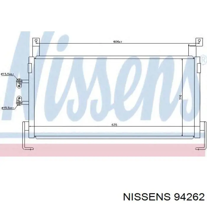 Comprar 94262 Nissens Condensador de aire acondicionado