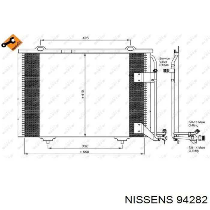 Comprar 94282 Nissens Condensador de aire acondicionado