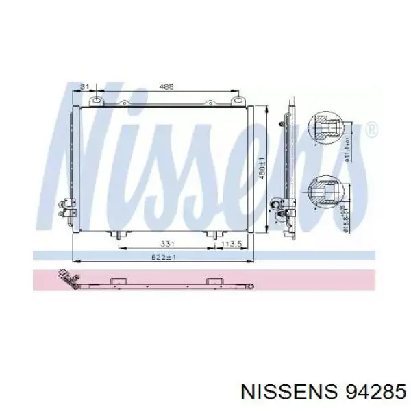 Comprar 94285 Nissens Condensador de aire acondicionado