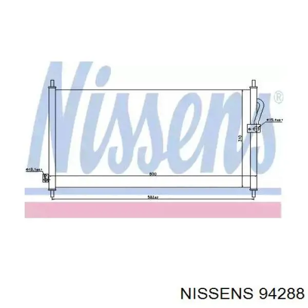 Condensador aire acondicionado 94288 Nissens