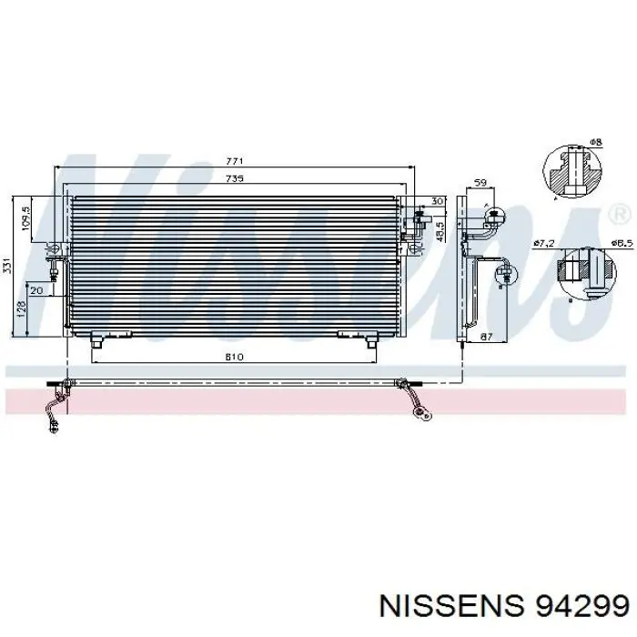 94299 Nissens condensador aire acondicionado