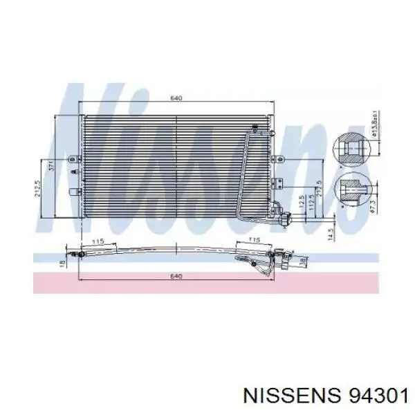 94301 Nissens condensador aire acondicionado