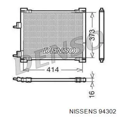 Condensador aire acondicionado 94302 Nissens