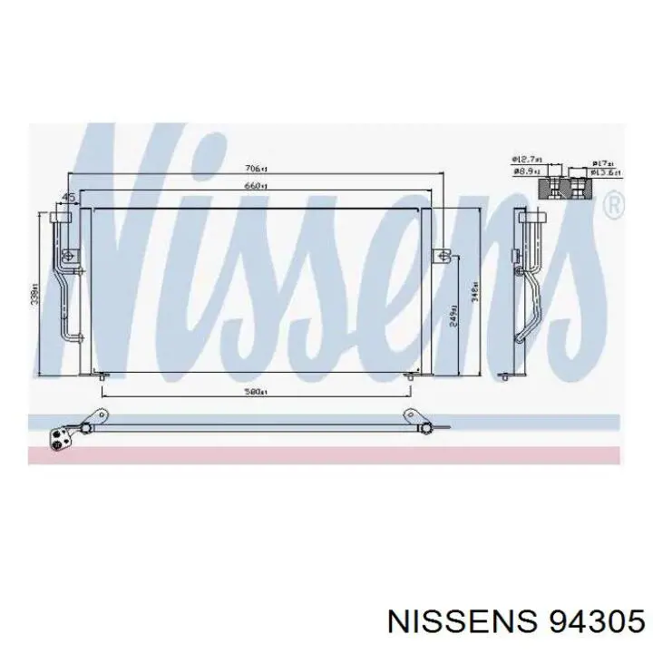 Comprar 94305 Nissens Condensador de aire acondicionado