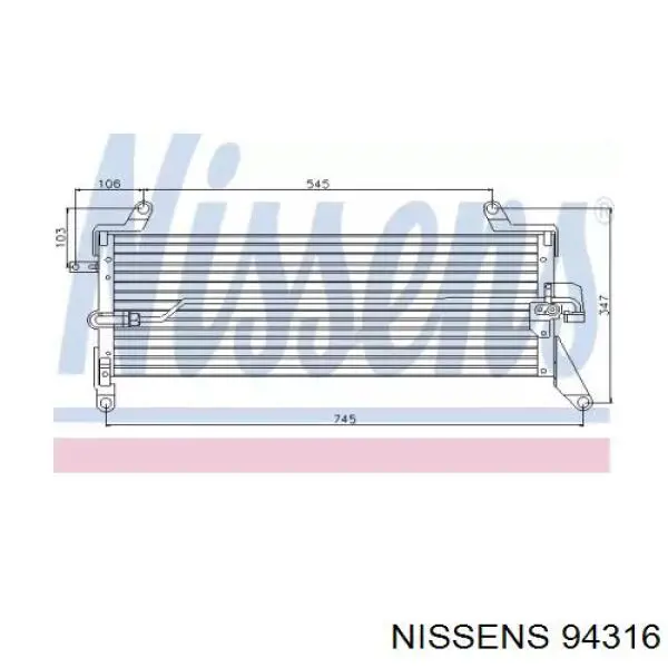 Aire acondicionado capacitor Nissens 94316 precio, desde 62,44 EUR