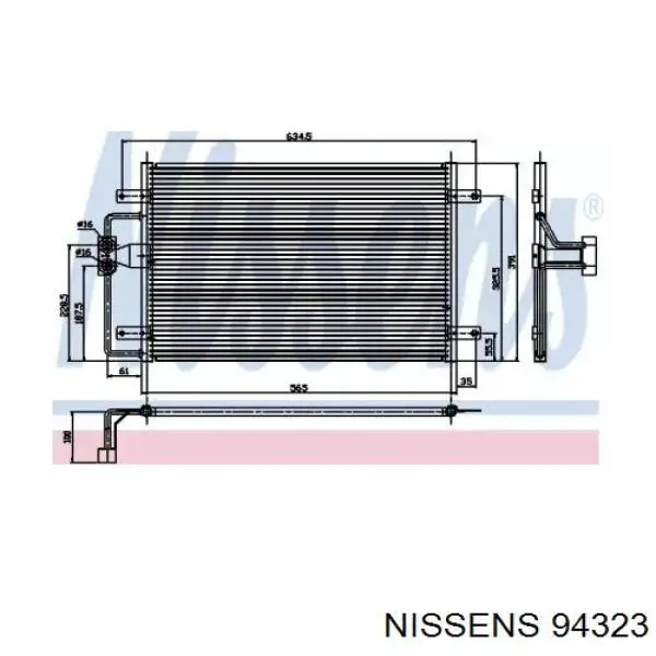 94323 Nissens condensador aire acondicionado