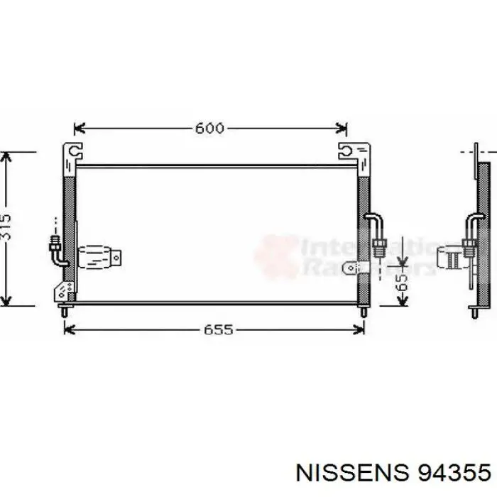 94355 Nissens condensador aire acondicionado