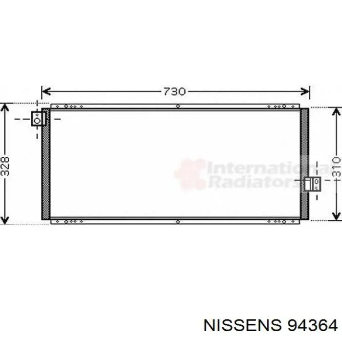 Condensador aire acondicionado 94364 Nissens