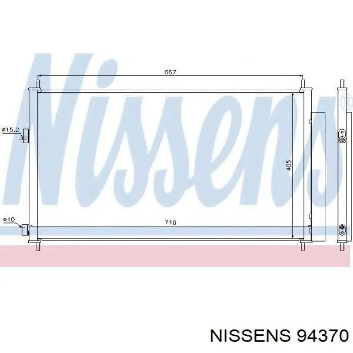 94370 Nissens condensador aire acondicionado