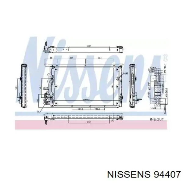 94407 Nissens condensador aire acondicionado