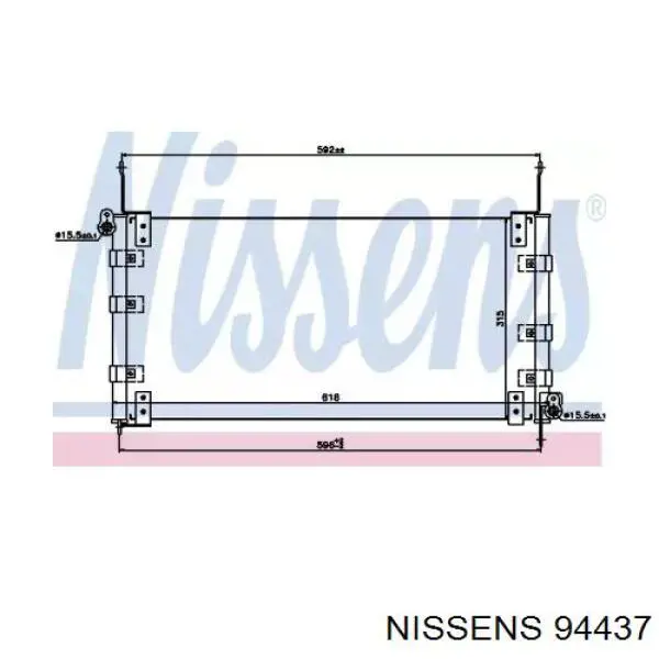 94437 Nissens condensador aire acondicionado