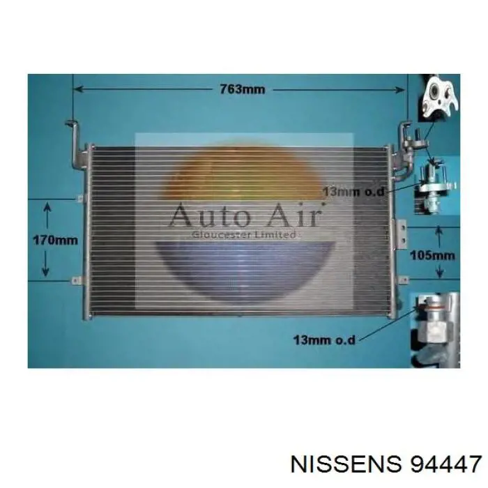 94447 Nissens condensador aire acondicionado