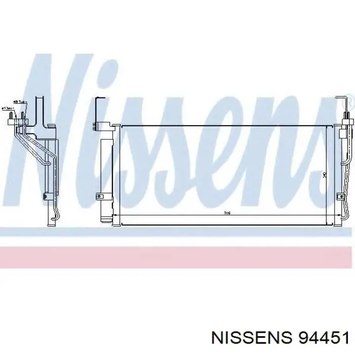 94451 Nissens condensador aire acondicionado