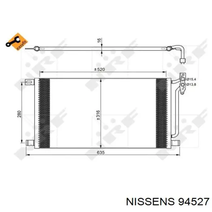 94527 Nissens condensador aire acondicionado