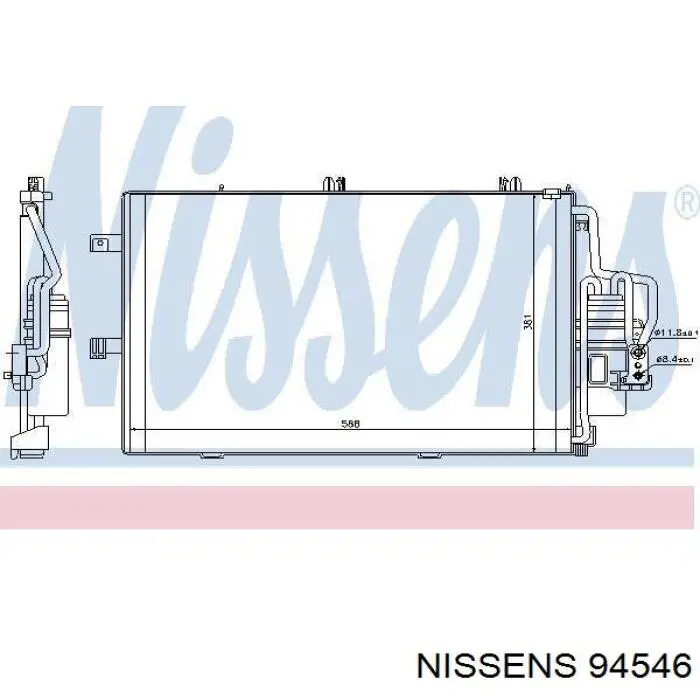 94546 Nissens condensador aire acondicionado