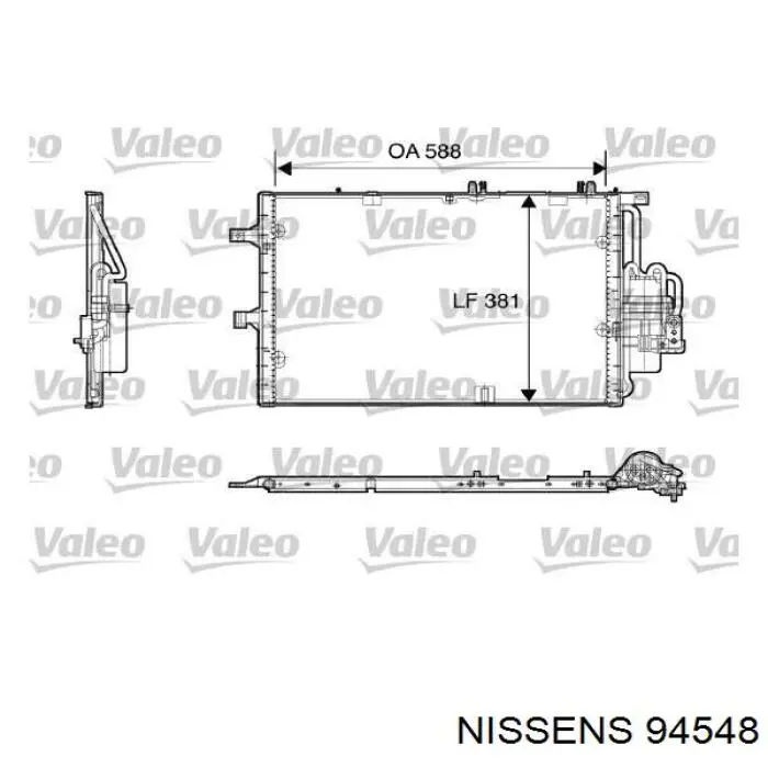 94548 Nissens condensador aire acondicionado