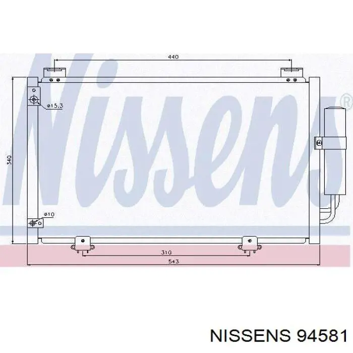 94581 Nissens condensador aire acondicionado