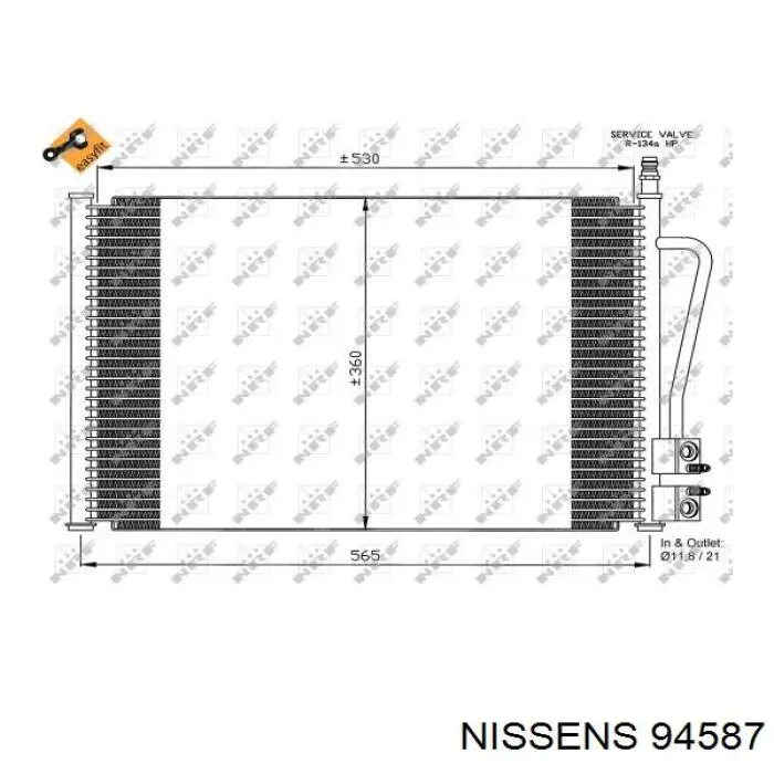 Comprar 94587 Nissens Condensador de aire acondicionado