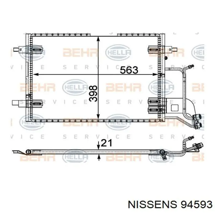 Aire acondicionado capacitor Nissens 94593 precio, desde 76,87 EUR