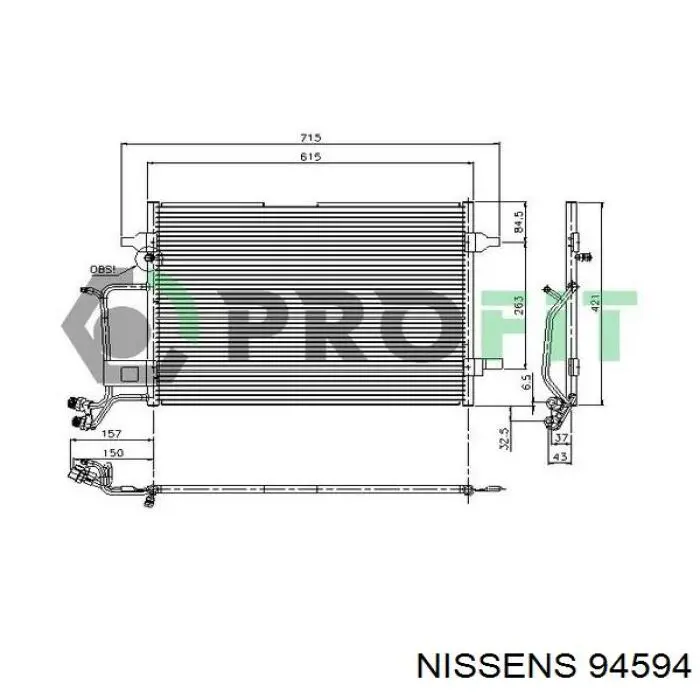 Aire acondicionado capacitor Nissens 94594 precio, desde 34,85 EUR