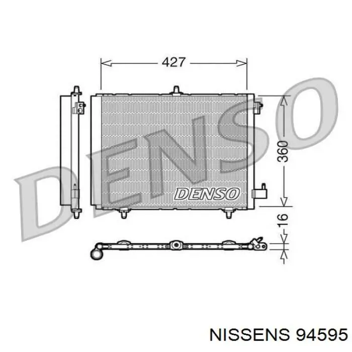 94595 Nissens condensador aire acondicionado