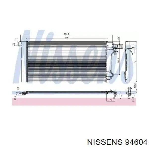 Aire acondicionado capacitor Nissens 94604 precio, desde 106,08 EUR