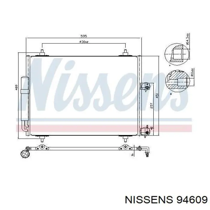 94609 Nissens condensador aire acondicionado