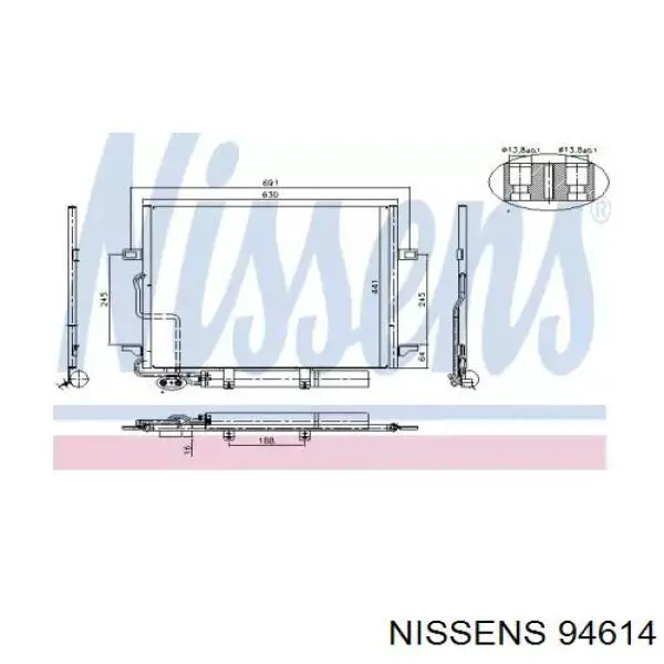 Comprar 94614 Nissens Condensador de aire acondicionado