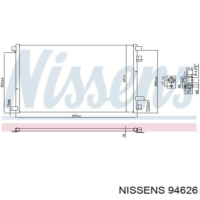 Comprar 94626 Nissens Condensador de aire acondicionado