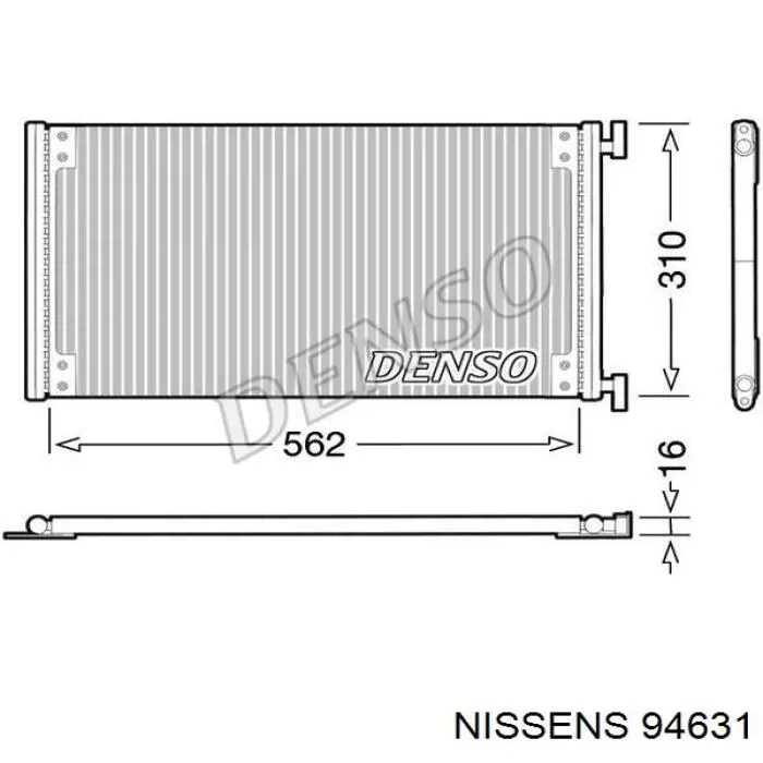 94631 Nissens condensador aire acondicionado