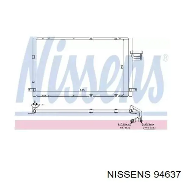 94637 Nissens condensador aire acondicionado