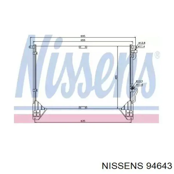 94643 Nissens condensador aire acondicionado