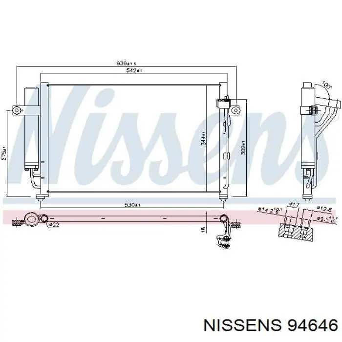 Aire acondicionado capacitor Nissens 94646 precio, desde 91,95 EUR