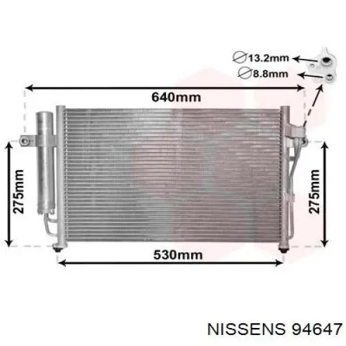 Aire acondicionado capacitor Nissens 94647 precio, desde 82,24 EUR