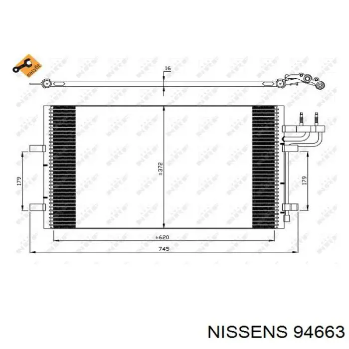 94663 Nissens condensador aire acondicionado