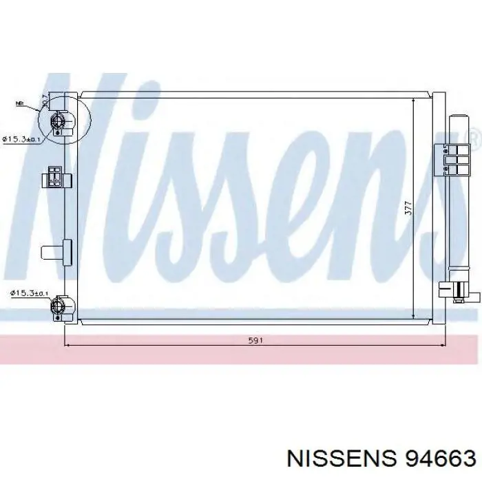 Comprar 94663 Nissens Condensador de aire acondicionado