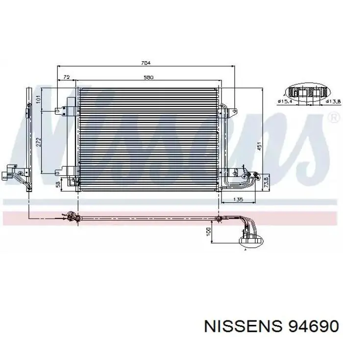 94690 Nissens condensador aire acondicionado